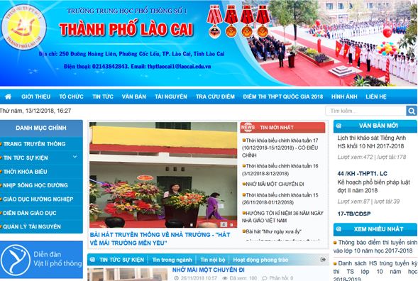 Website trường học phổ thông