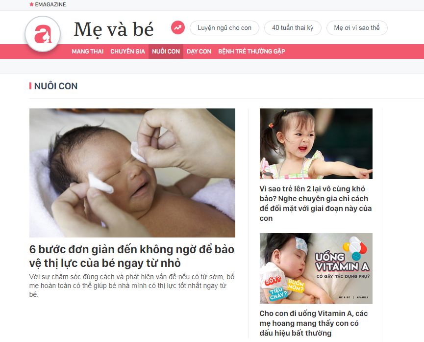 Afamily - website mẹ và bé tổng hợp