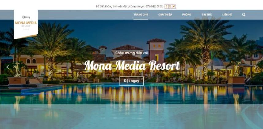 Mẫu website khách sạn Luxury hotel