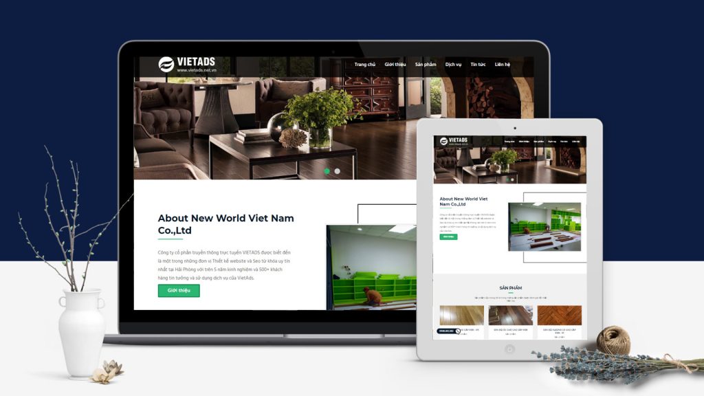 thiết kế web giới thiệu sản phẩm công ty