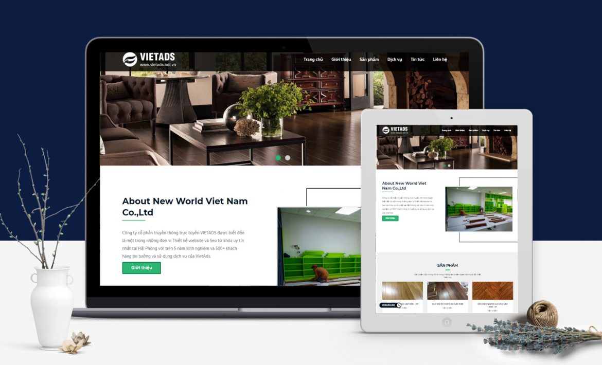 thiết kế web giới thiệu sản phẩm công ty