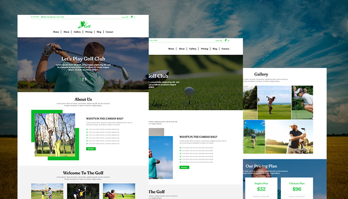 Những ý tưởng độc đáo cho website giới thiệu sân golf, dịch vụ golf